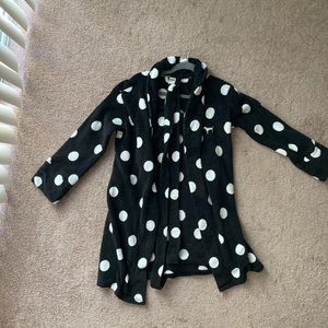 Black Polka Dot Robe by PINK